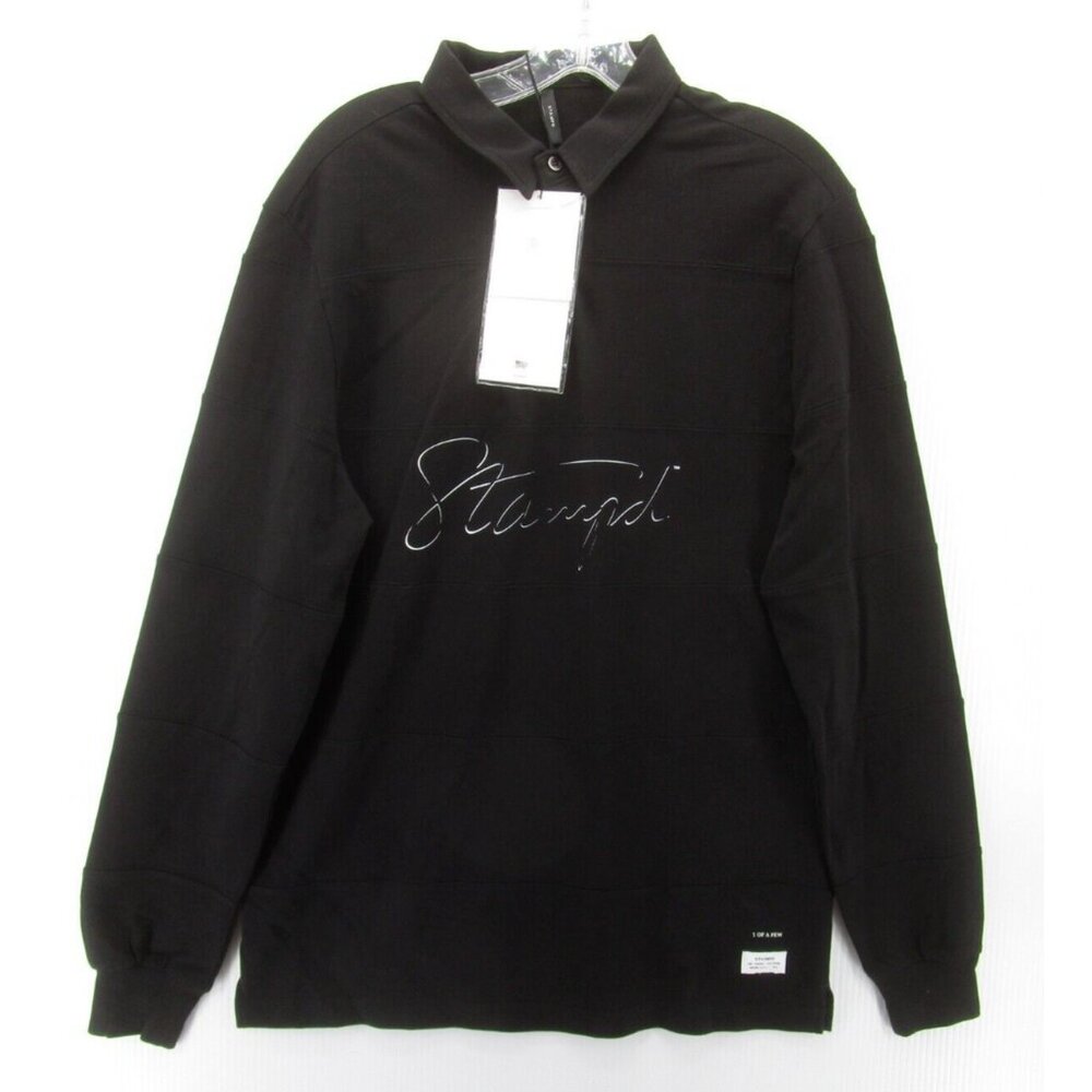 Stampd Polo Shirt Small Pullover Rugby Graphic Collared Knit Logo NEW